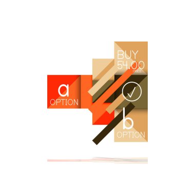 Kare seçeneğinin Infographic afiş. Bilgi ve veri görselleştirme, geometrik tasarım