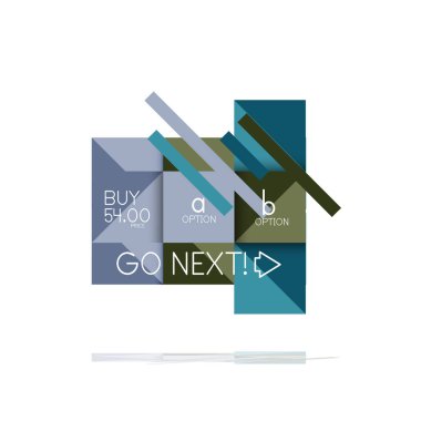 Kare seçeneğinin Infographic afiş. Bilgi ve veri görselleştirme, geometrik tasarım