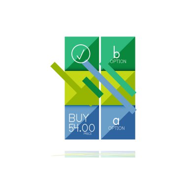 Kare seçeneğinin Infographic afiş. Bilgi ve veri görselleştirme, geometrik tasarım