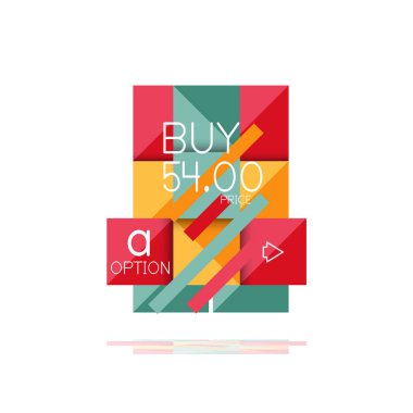 Kare seçeneğinin Infographic afiş. Bilgi ve veri görselleştirme, geometrik tasarım. Vektör çizim