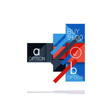 Kare seçeneğinin Infographic afiş. Bilgi ve veri görselleştirme, geometrik tasarım