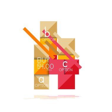 Kare seçeneğinin Infographic afiş. Bilgi ve veri görselleştirme, geometrik tasarım