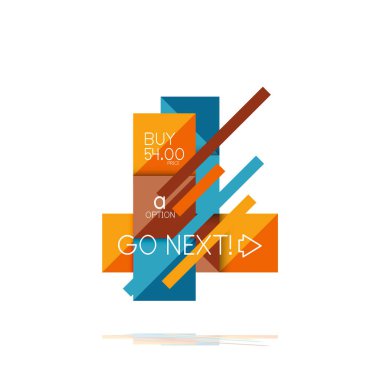 Kare seçeneğinin Infographic afiş. Bilgi ve veri görselleştirme, geometrik tasarım