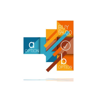 Kare seçeneğinin Infographic afiş. Bilgi ve veri görselleştirme, geometrik tasarım