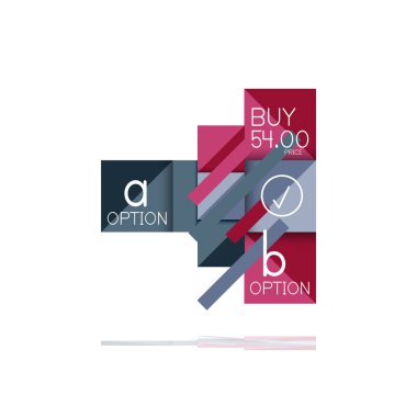 Kare seçeneğinin Infographic afiş. Bilgi ve veri görselleştirme, geometrik tasarım