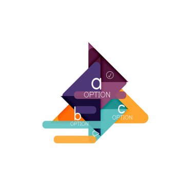 Üçgen veri görselleştirme tasarım, seçenek Infographic düzen