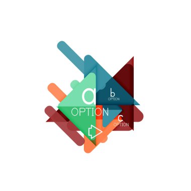 Üçgen veri görselleştirme tasarım, seçenek Infographic düzen