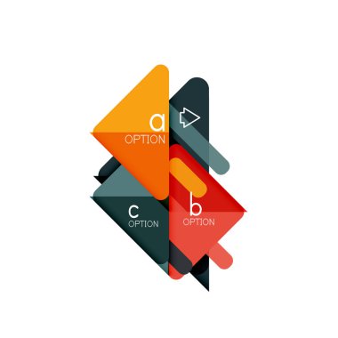 Üçgen veri görselleştirme tasarım, seçenek Infographic düzen