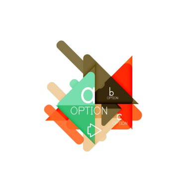 Üçgen veri görselleştirme tasarım, seçenek Infographic düzen