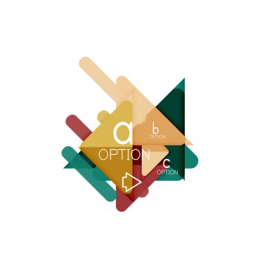 Üçgen veri görselleştirme tasarım, seçenek Infographic düzen