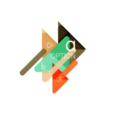 Üçgen veri görselleştirme tasarım, seçenek Infographic düzen