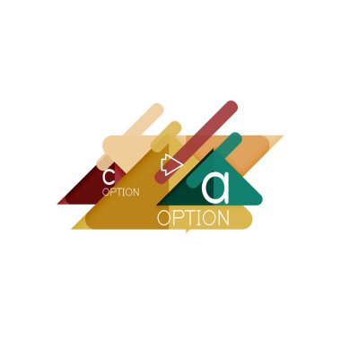 Üçgen veri görselleştirme tasarım, seçenek Infographic düzen