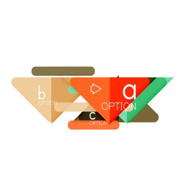 Üçgen veri görselleştirme tasarım, seçenek Infographic düzen