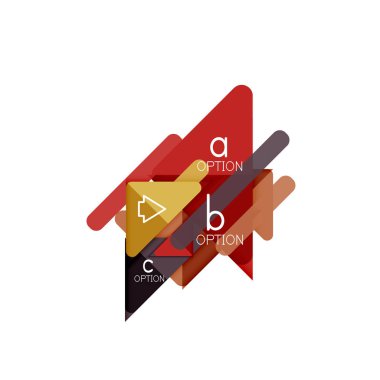 Üçgen veri görselleştirme tasarım, seçenek Infographic düzen