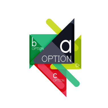 Üçgen veri görselleştirme tasarım, seçenek Infographic düzen