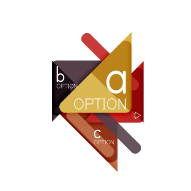 Üçgen veri görselleştirme tasarım, seçenek Infographic düzen