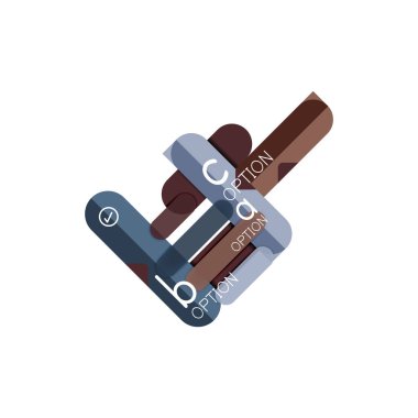 Özet satırları geometrik Infographic layoutabstract satırları geometrik Infographic düzeni, veri görselleştirme tasarım, seçeneği adım adım programı, web kutusu