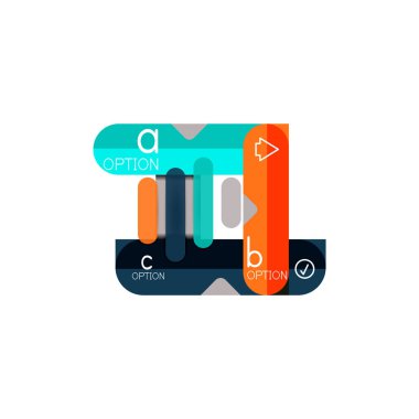 Özet satırları geometrik Infographic layoutabstract satırları geometrik Infographic düzeni, veri görselleştirme tasarım, seçeneği adım adım programı, web kutusu