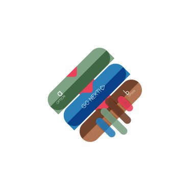 Özet satırları geometrik Infographic layoutabstract satırları geometrik Infographic düzeni, veri görselleştirme tasarım, seçeneği adım adım programı, web kutusu