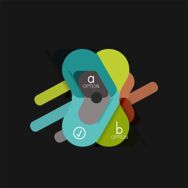 Düz tasarım geometrik infographics, ok şekli vektör etiket veya etiket, Fiyat etiketleri, promosyon rozet, simgesi tasarım, kağıt tarzı düzeni verileri grafik görselleştirme adım adım süreci için için teklif