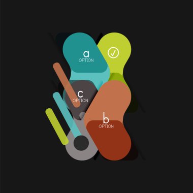 Düz tasarım geometrik infographics, ok şekli vektör etiket veya etiket, Fiyat etiketleri, promosyon rozet, simgesi tasarım, kağıt tarzı düzeni verileri grafik görselleştirme adım adım süreci için için teklif