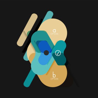 Düz tasarım geometrik infographics, ok şekli vektör etiket veya etiket, Fiyat etiketleri, promosyon rozet, simgesi tasarım, kağıt tarzı düzeni verileri grafik görselleştirme adım adım süreci için için teklif