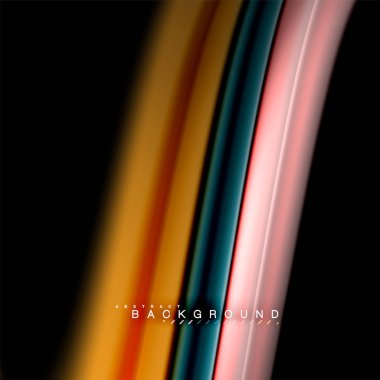 Sıvı karıştırma renkler dalga arka plan tasarlamak vektör. Renkli örgü dalgalar