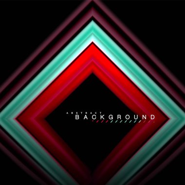 Sıvı çok renkli çizgilerle oluşturulan geometrik şekiller. Sunum, app duvar kağıdı, başlık sayfası veya poster için sanatsal illüstrasyon vektör