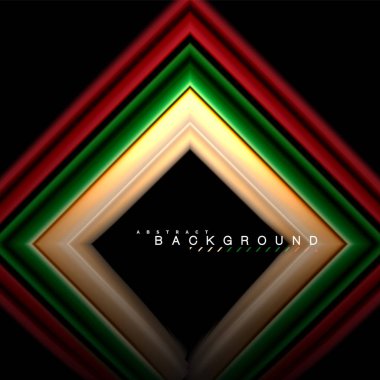 Sıvı çok renkli çizgilerle oluşturulan geometrik şekiller