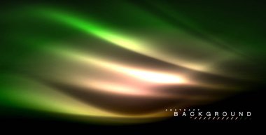 Neon parlayan dalga, sihirli enerji ve ışık arka plan