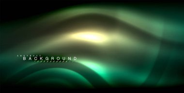 Neon parlayan dalga, sihirli enerji ve ışık arka plan