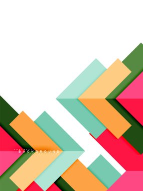 Çok renkli soyut geometrik şekiller, geometri arka plan web afiş için