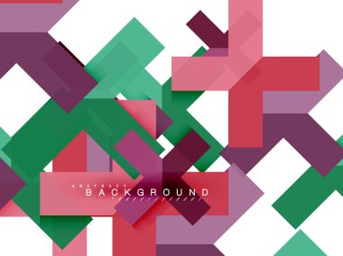 Çok renkli soyut geometrik şekiller, geometri arka plan web afiş için