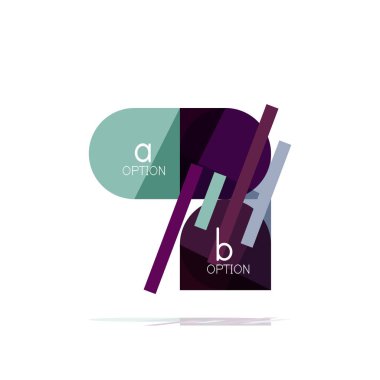 En az daire temiz soyut seçeneği adım Infographic tasarım öğesi, geometrik şekiller - Tur kareler, daireler ve satırları düzeni ile örnek metin