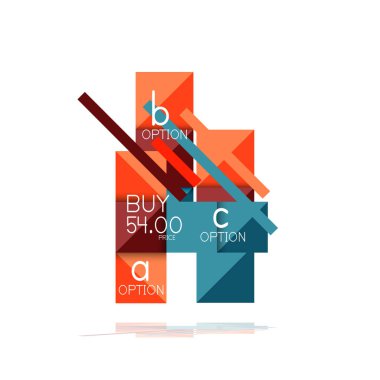 Kare seçeneğinin Infographic afiş. Bilgi ve veri görselleştirme, geometrik tasarım