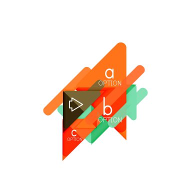 Üçgen veri görselleştirme tasarım, seçenek Infographic düzen