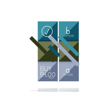 Kare seçeneğinin Infographic afiş. Bilgi ve veri görselleştirme, geometrik tasarım