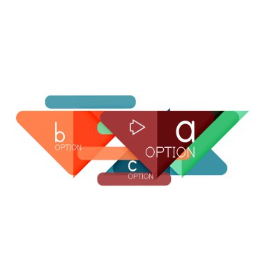 Üçgen veri görselleştirme tasarım, seçenek Infographic düzen