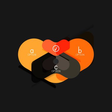 Düz tasarım geometrik infographics, ok şekli vektör etiket veya etiket, Fiyat etiketleri, promosyon rozet, simgesi tasarım, kağıt tarzı düzeni verileri grafik görselleştirme adım adım süreci için için teklif