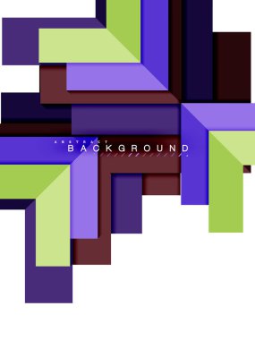 Çok renkli soyut geometrik şekiller, geometri arka plan web afiş için
