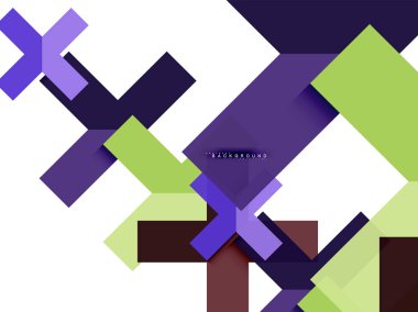 Çok renkli soyut geometrik şekiller, geometri arka plan web afiş için