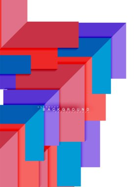Çok renkli soyut geometrik şekiller, geometri arka plan web afiş için
