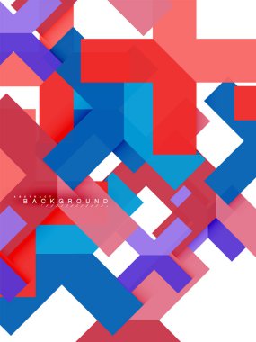 Çok renkli soyut geometrik şekiller, geometri arka plan web afiş için
