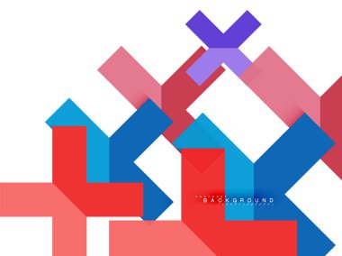 Çok renkli soyut geometrik şekiller, geometri arka plan web afiş için