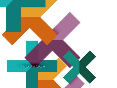 Çok renkli soyut geometrik şekiller, geometri arka plan web afiş için