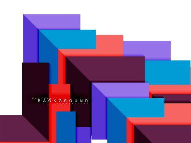 Çok renkli soyut geometrik şekiller, geometri arka plan web afiş için