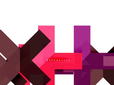 Çok renkli soyut geometrik şekiller, geometri arka plan web afiş için
