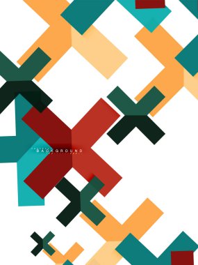 Çok renkli soyut geometrik şekiller, geometri arka plan web afiş için