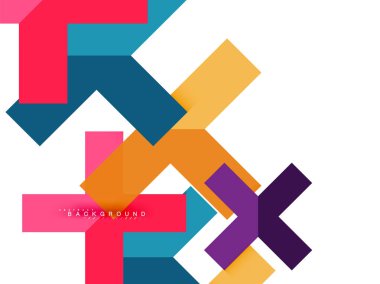 Çok renkli soyut geometrik şekiller, geometri arka plan web afiş için