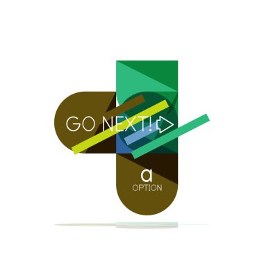 En az daire temiz soyut seçeneği adım Infographic tasarım öğesi, geometrik şekiller - Tur kareler, daireler ve satırları düzeni ile örnek metin